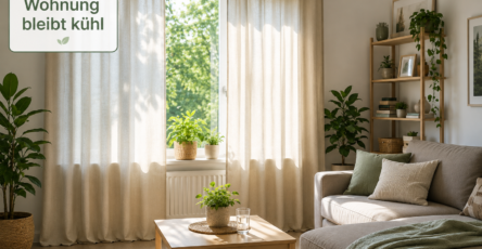 Vorhänge im Sommer für eine angenehmere Raumtemperatur