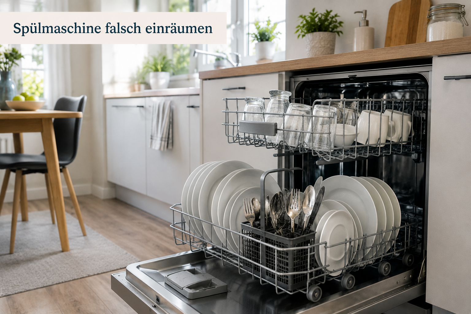 Spülmaschine falsch einräumen und bessere Spülergebnisse erzielen